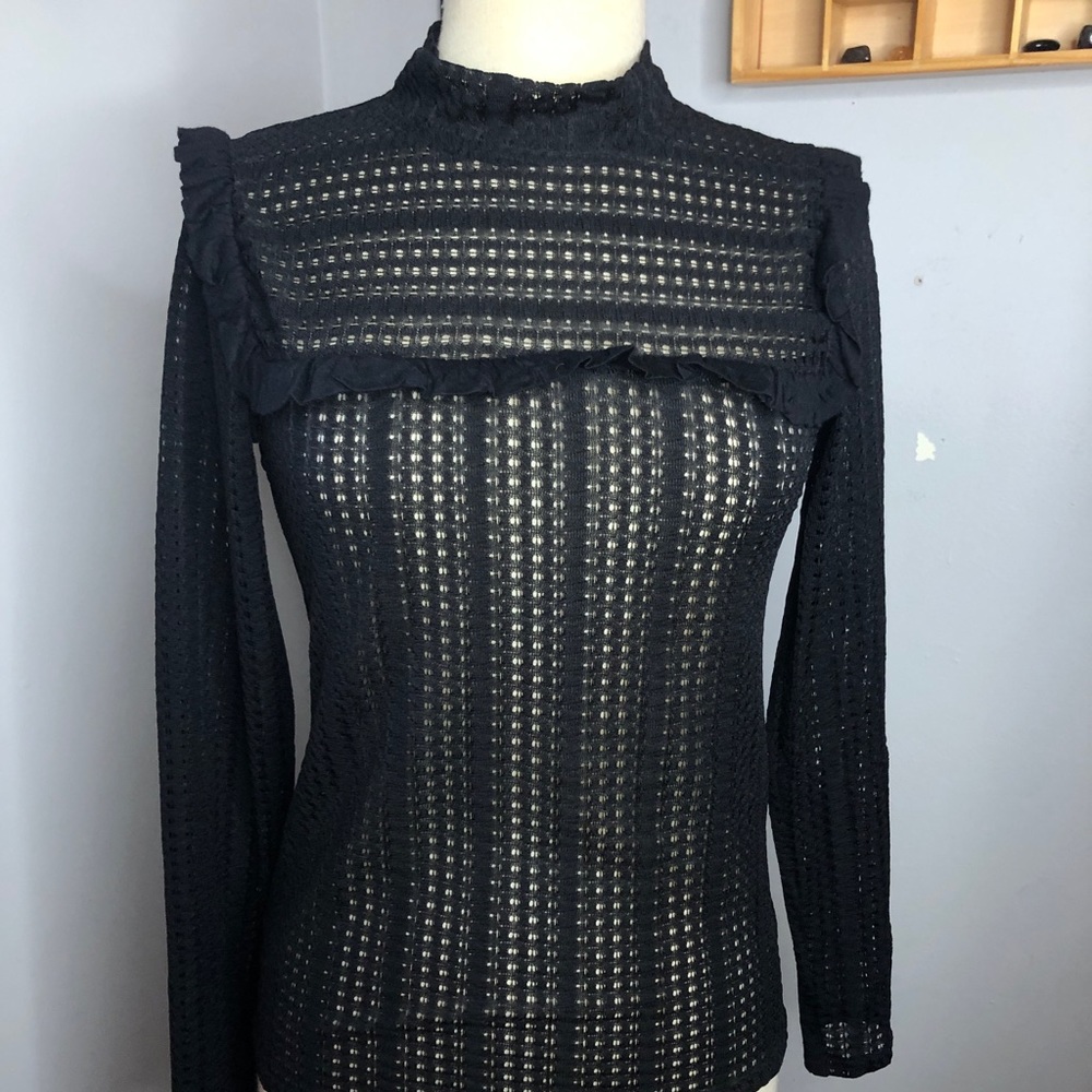 Molly Bracken Size TU (Small) Black Sleeved Blouse - Offers Welcome!